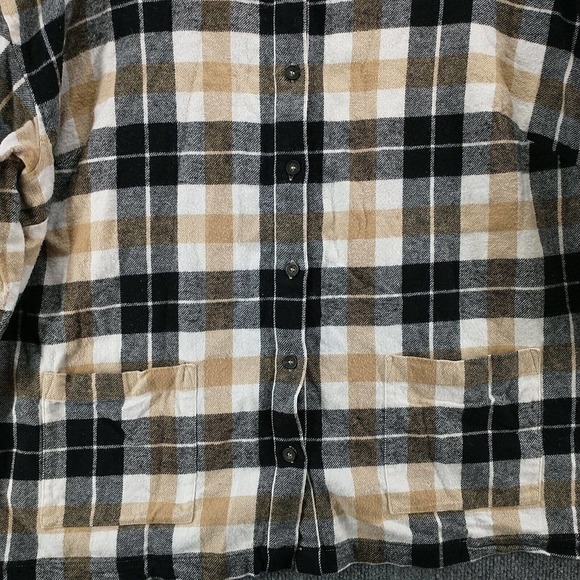 CJ Banks Women's Button Front Shirt Multi 3X Plaid Flannel Long Sleeve Cotton - Picture 4 of 12